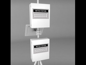 weather meteo station high detail 3D 모델