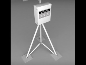 weather meteo station high detail 3D 모델