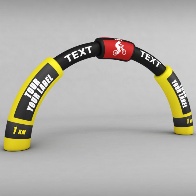 banner commercial road bike low poly single 3D Модель .c4d .max .obj .3ds .fbx .stl .blend 