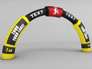 banner commercial road bike low poly single 3D Model