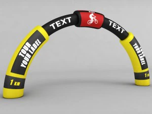 banner comercial bicicleta de estrada baixo poli &uacute;nico Modelo 3D