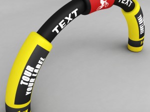 banner commercial road bike low poly single 3D Модель