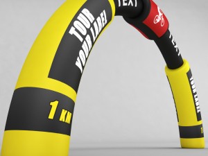 banner commercial road bike low poly single 3D Модель
