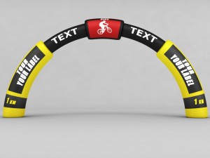 banner commercial road bike low poly single 3D Модель