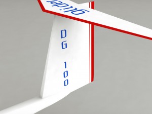 glider sailplane glaser dg-100 low poly Model 3D
