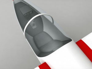 glider sailplane glaser dg-100 low poly Model 3D