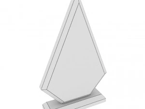 trophy award cup 02 low poly 3D Model