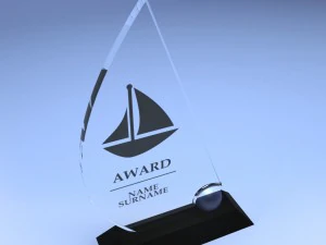 trophy award cup low poly 06 3D Model