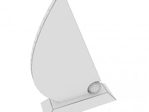 trophy award cup low poly 06 3D Model