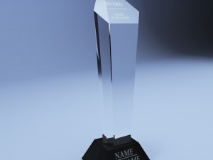 trophy award cup low poly 04 Model 3D