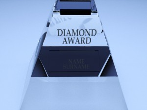 trophy award cup low poly 08 Modelo 3D