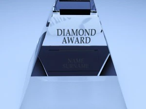 trophy award cup low poly 08 3D Model