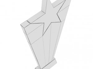 trophy award cup low poly 09 3D Model