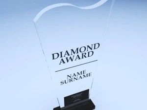 trophy award cup low poly 10 3D Model