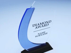 trophy award cup low poly 11 3D Model