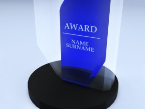 trophy award cup low poly 13 Model 3D
