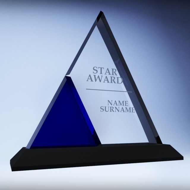 trophy award cup low poly 07 3D Модель .c4d .max .obj .3ds .fbx .stl .blend