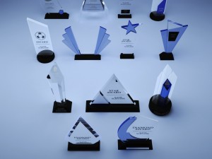 trophy award cup low poly pack 3D Модель
