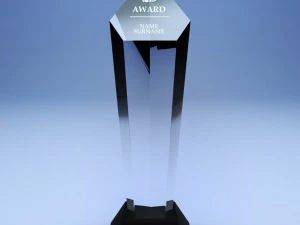 confezione in poli basso con coppa premio trofeo Modello 3D