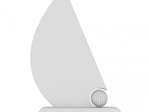 confezione in poli basso con coppa premio trofeo Modello 3D