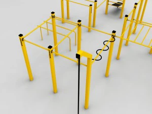 street workout park gym low poly 3D Model