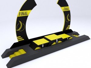 sport podium arc low poly Model 3D