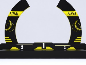 sport podium arc low poly 3D Model