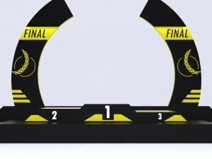 sport podium arc low poly 3D Model