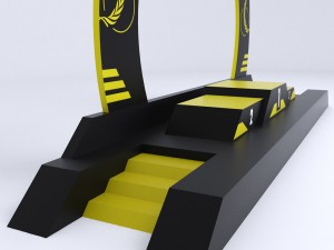 sport podium arc low poly 3D Model