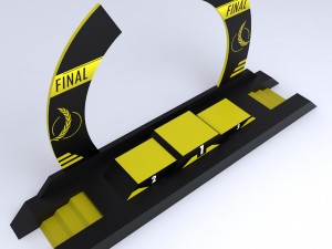 sport podium arc low poly 3D Model