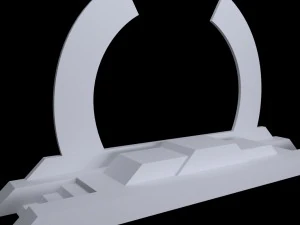 sport podium arc low poly 3D Model