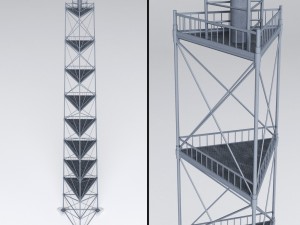 scaffolding radio tower power 3D मॉडल