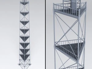 potere della torre radio dell'impalcatura Modello 3D