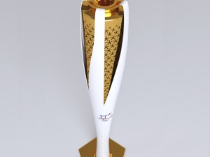 pyeongchang 2018 olympic games torch low poly Modelo 3D