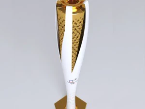 torcia dei giochi olimpici di pyeongchang 2018 low poly Modello 3D