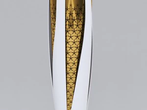 torcia dei giochi olimpici di pyeongchang 2018 low poly Modello 3D