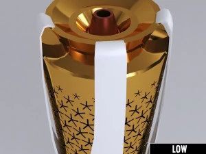 torcia dei giochi olimpici di pyeongchang 2018 low poly Modello 3D