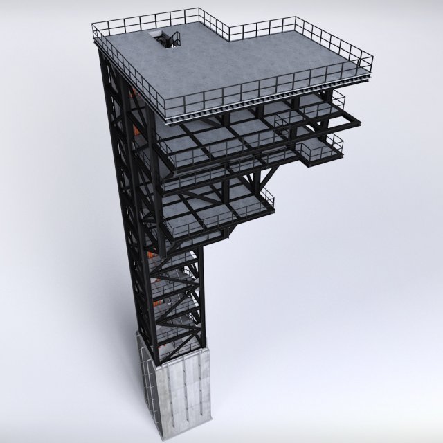 rocket launch platform Modelo 3D .c4d .max .obj .3ds .fbx .stl .blend 