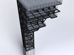 ロケット発射台 3Dモデル