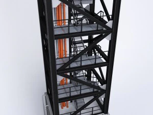 ロケット発射台 3Dモデル