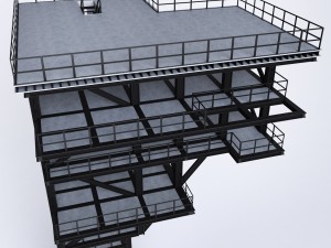 rocket launch platform Modelo 3D