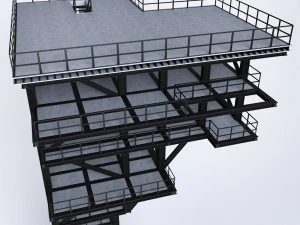 ロケット発射台 3Dモデル