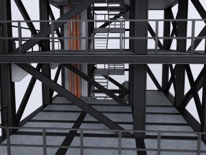 ロケット発射台 3Dモデル