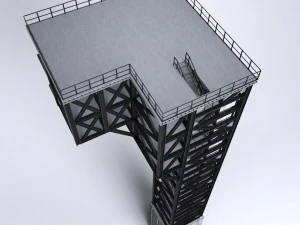 ロケット発射台 3Dモデル