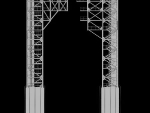 ロケット発射台 3Dモデル
