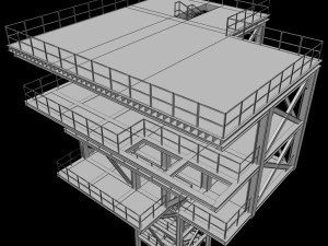 ロケット発射台 3Dモデル