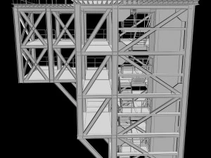 ロケット発射台 3Dモデル