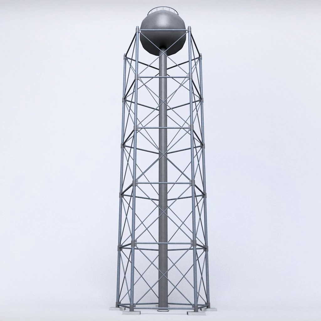 scaffolding radio tower power small 3D Model .c4d .max .obj .3ds .fbx .stl .blend 