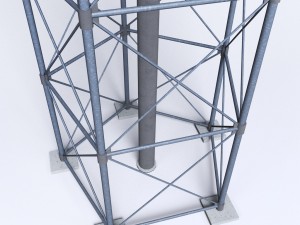 scaffolding radio tower power small Modelo 3D