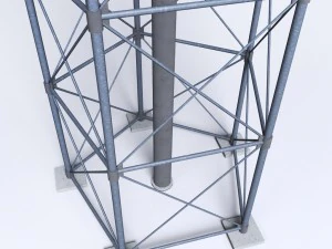 scaffolding radio tower power small 3D Model